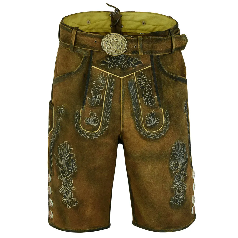 Lederhosen4U Германия Hans Lederhosen Тяжелая коричневая замшевая кожа