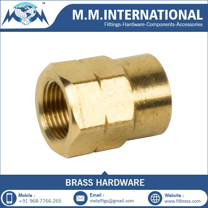 Brass Male Female Reducing Adaptor Pneumatic Straight Hexagonal Brass Pipe Fitting Compression Fittings Adapter