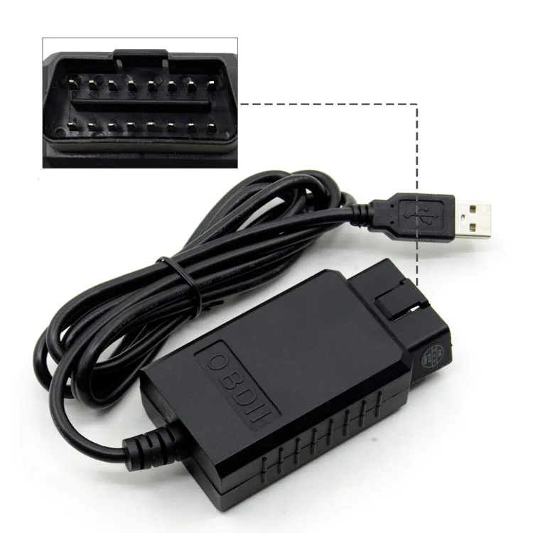 Автомобильный сканер USB ELM 327 OBD2 для ПК V1.5A A поддерживает диагностический инструмент интерфейса OBD