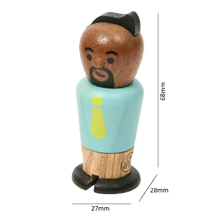 [2.6] Wholesale Wooden Family Figurine Set Educational Toys for Kids Playing