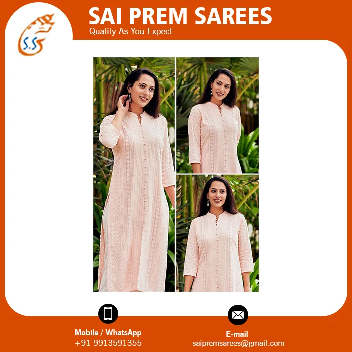 High Quality Heavy Reyon Kurti For Festival Wear Available At Best Wholesale Price