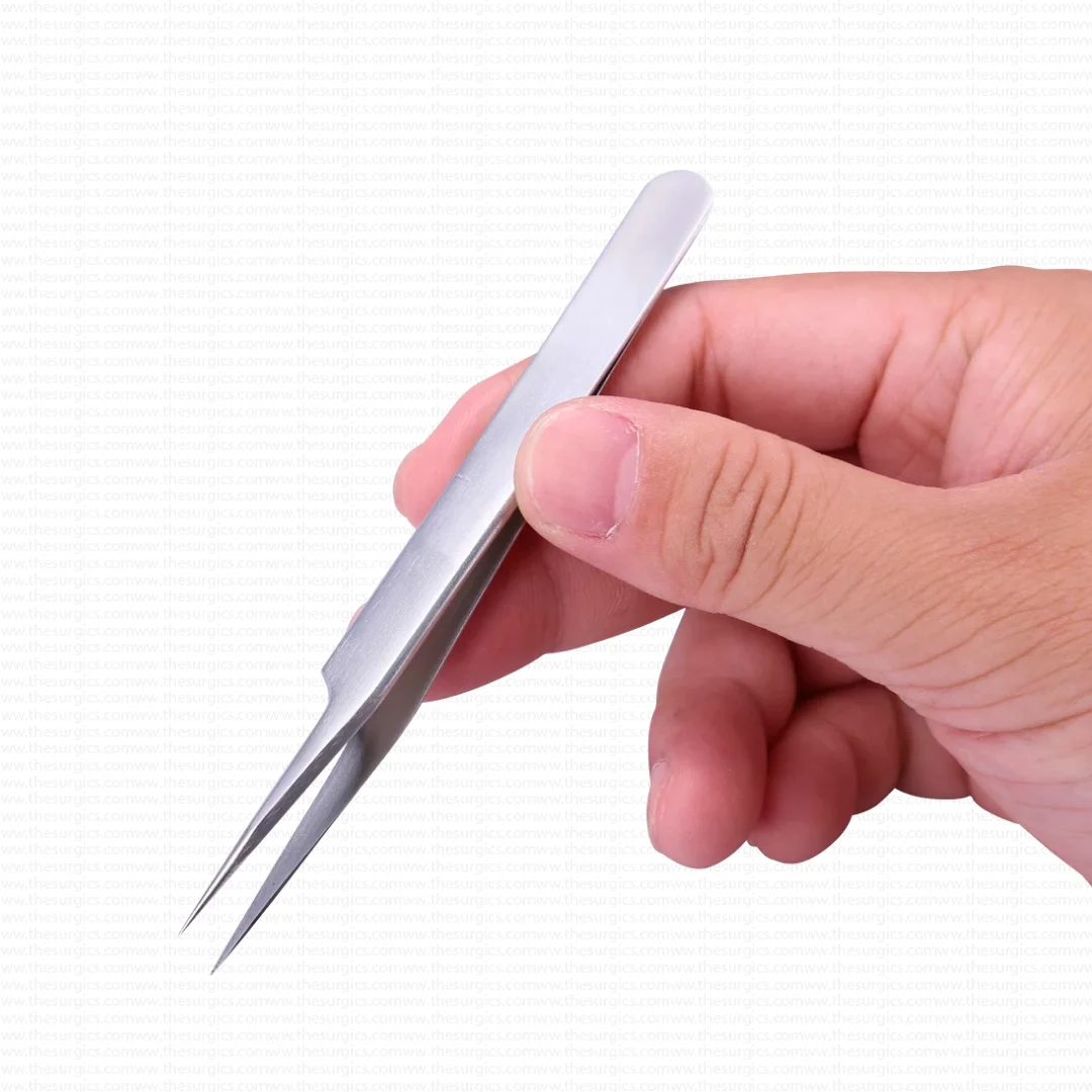 Straight Isolation Volume Curved 90 Degree Silver Eyelash Extension Tweezers Private Label Custom Logo Stainless Steel Wholesale