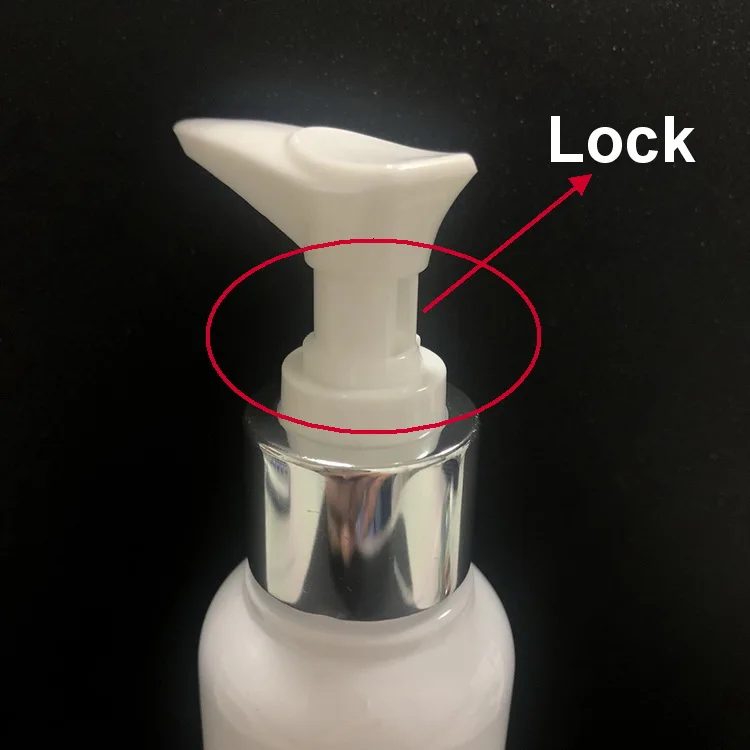 custom logo white plastic shampoo bottle with pump