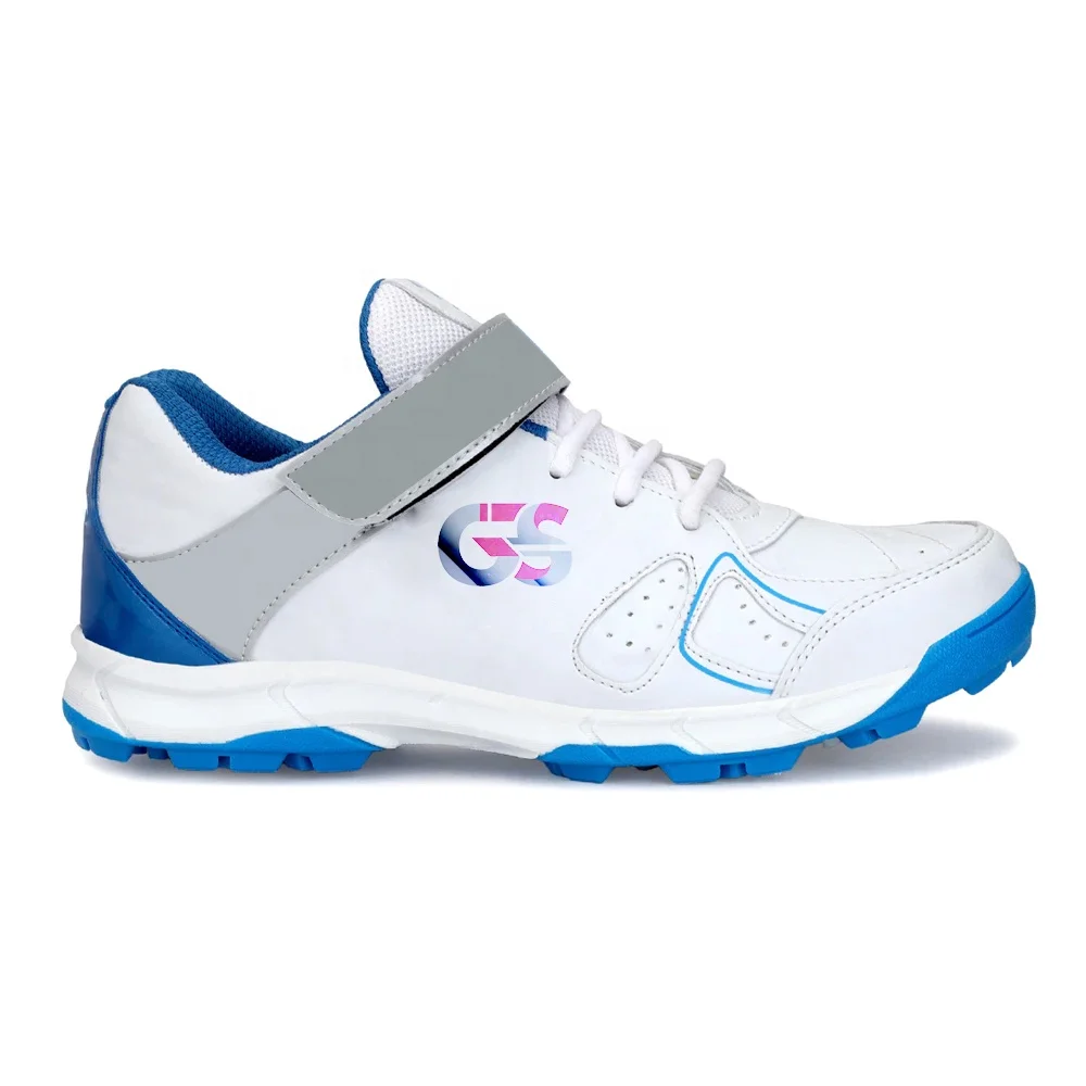 2022 New Design Wholesale Luxury Professional Leather Breathable Upper Rubber Spikes Soul Anti Slip Training Sport Cricket Shoes