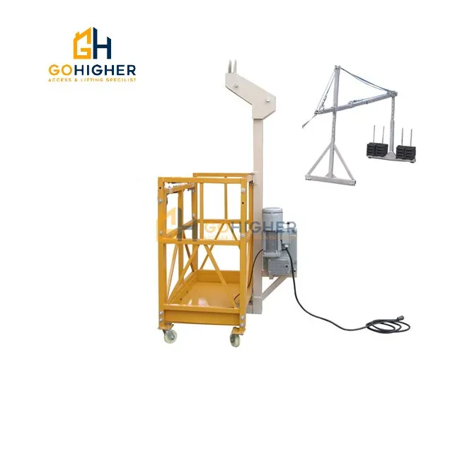 Clean Lift Electric Raising Gondola Platform Commercial Window Cleaning Equipment 150kg