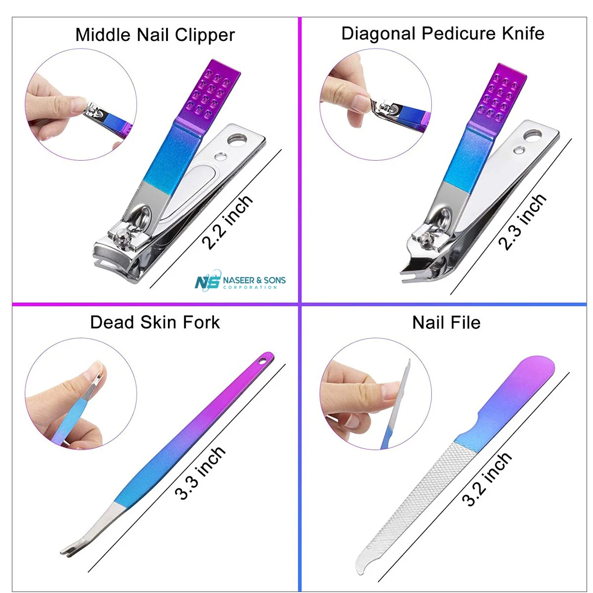 Pedicure Kit 16 In 1 Manicure Kit Professional Nail Kit For Pedicure & Manicure Tools With Toenail Clip