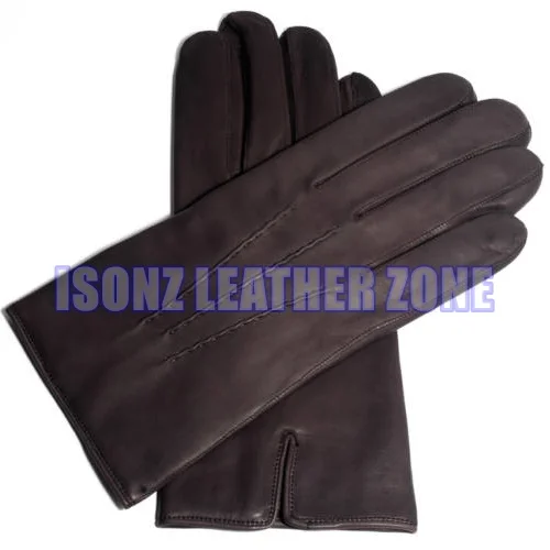 Winter High Quality Genuine Sheepskin Leather Gloves Men All Han