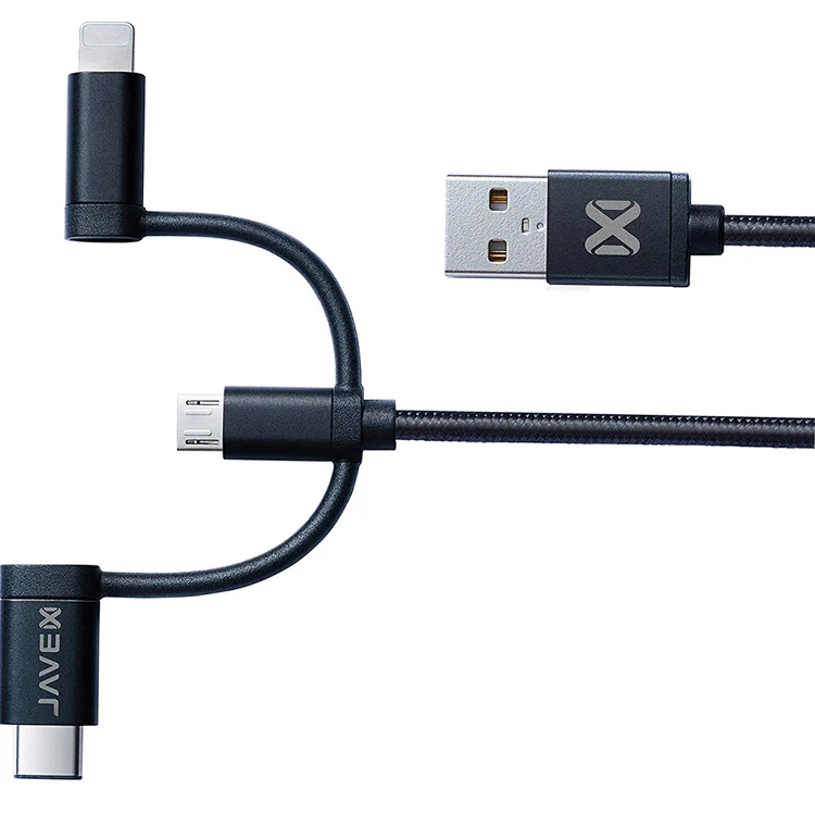 UL9990 Custom Logo Printing 3 Function Charge Cable