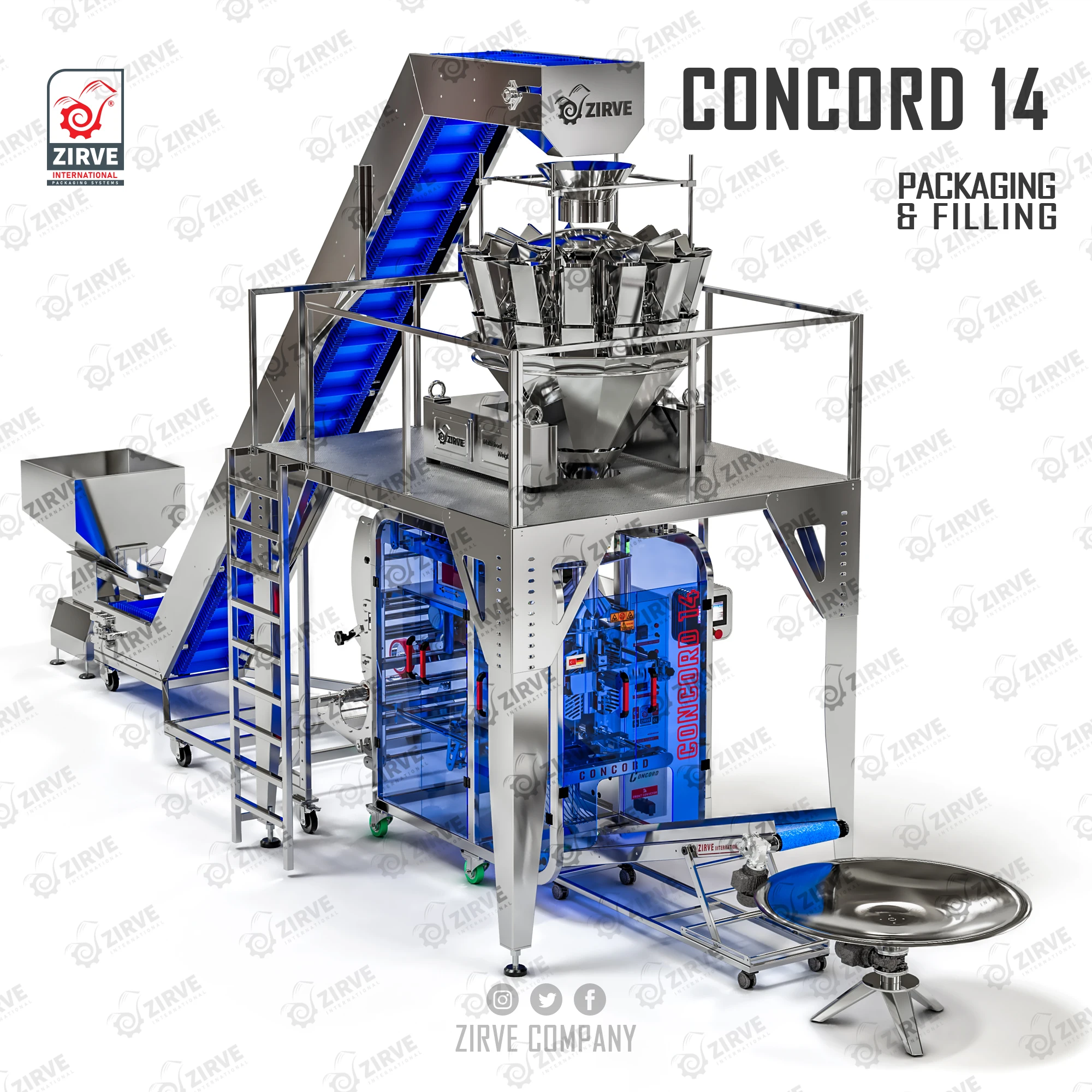 
Weight System Packaging Machine Full Stainless steel 