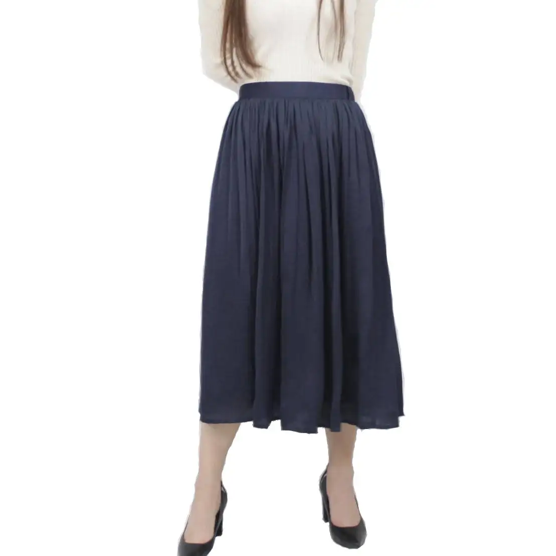 Wholesale Ladies Woven A-Line Casual Skirt