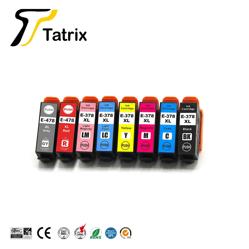 Tatrix 378XL T378XL 478XL T478XL цвета совместимый картридж с чернилами для принтера Epson Expression фото