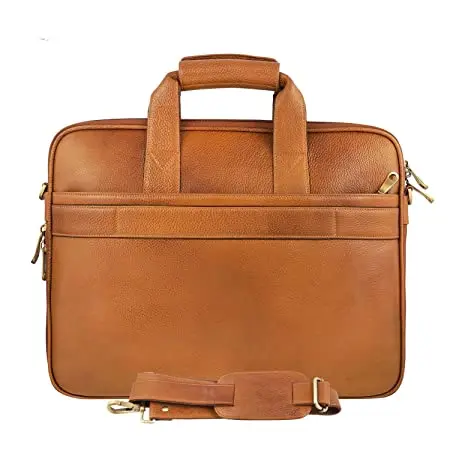 High Standard Colour Cow Leather laptop Bag Long Lasting Quality For Office Laptop Briefcase Male or Female Uses