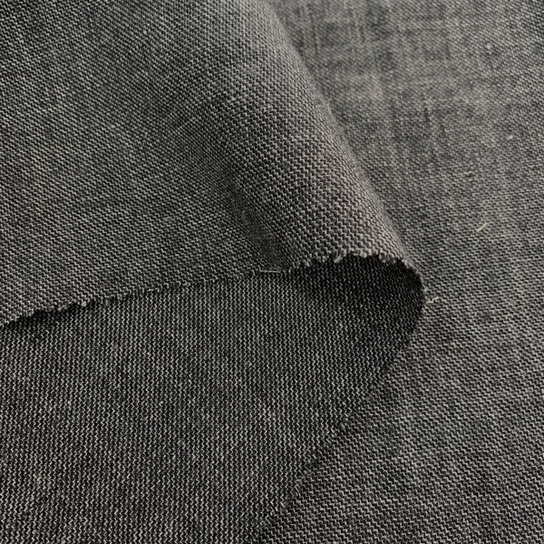 Linen wool sharkskin fabric OD35294