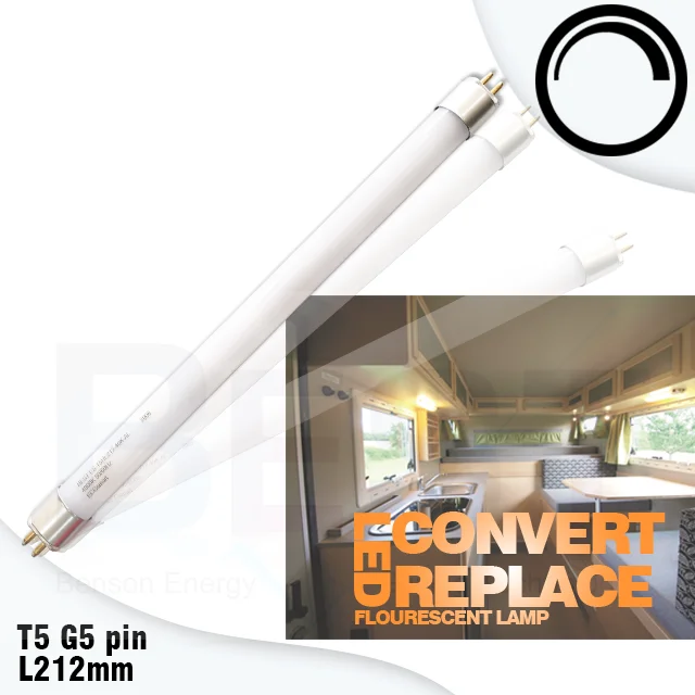 
LED retrofit T5 6W fluorescent tube 212mm 