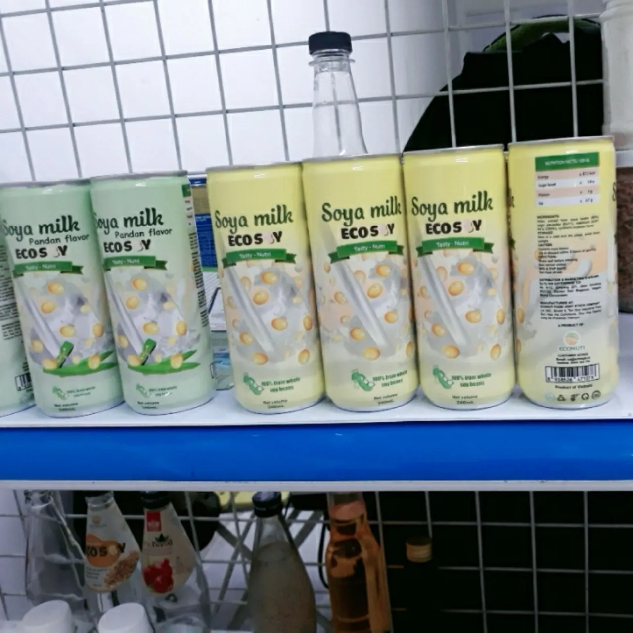 Soya Milk Pandan Flavor 240ml in can So Yummy Healthy Affordable Price for Wholesale