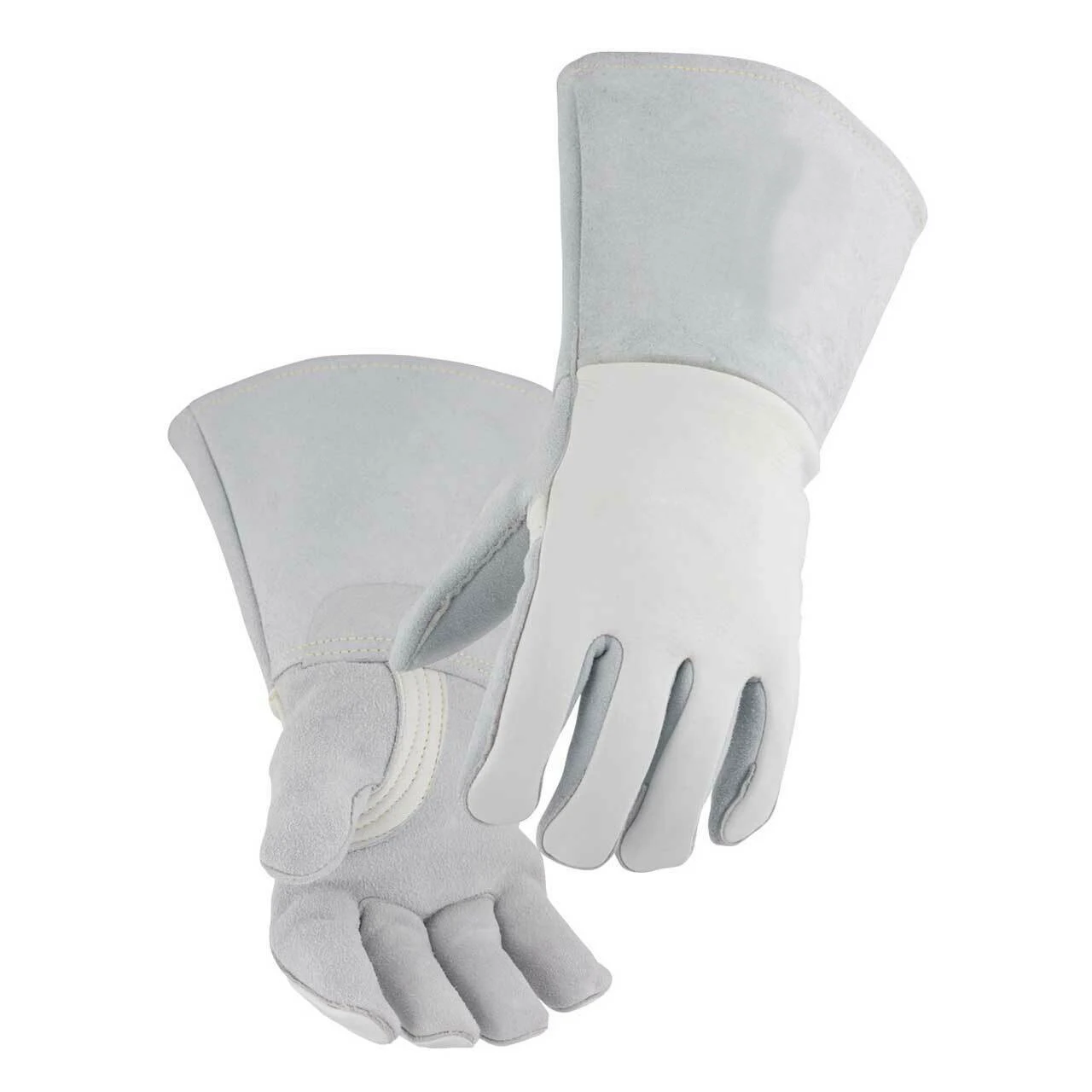 Double-layer Lengthened Cotton Lining Welding Gloves, Heat Resistant Welding Gloves Long Sleeve Leather