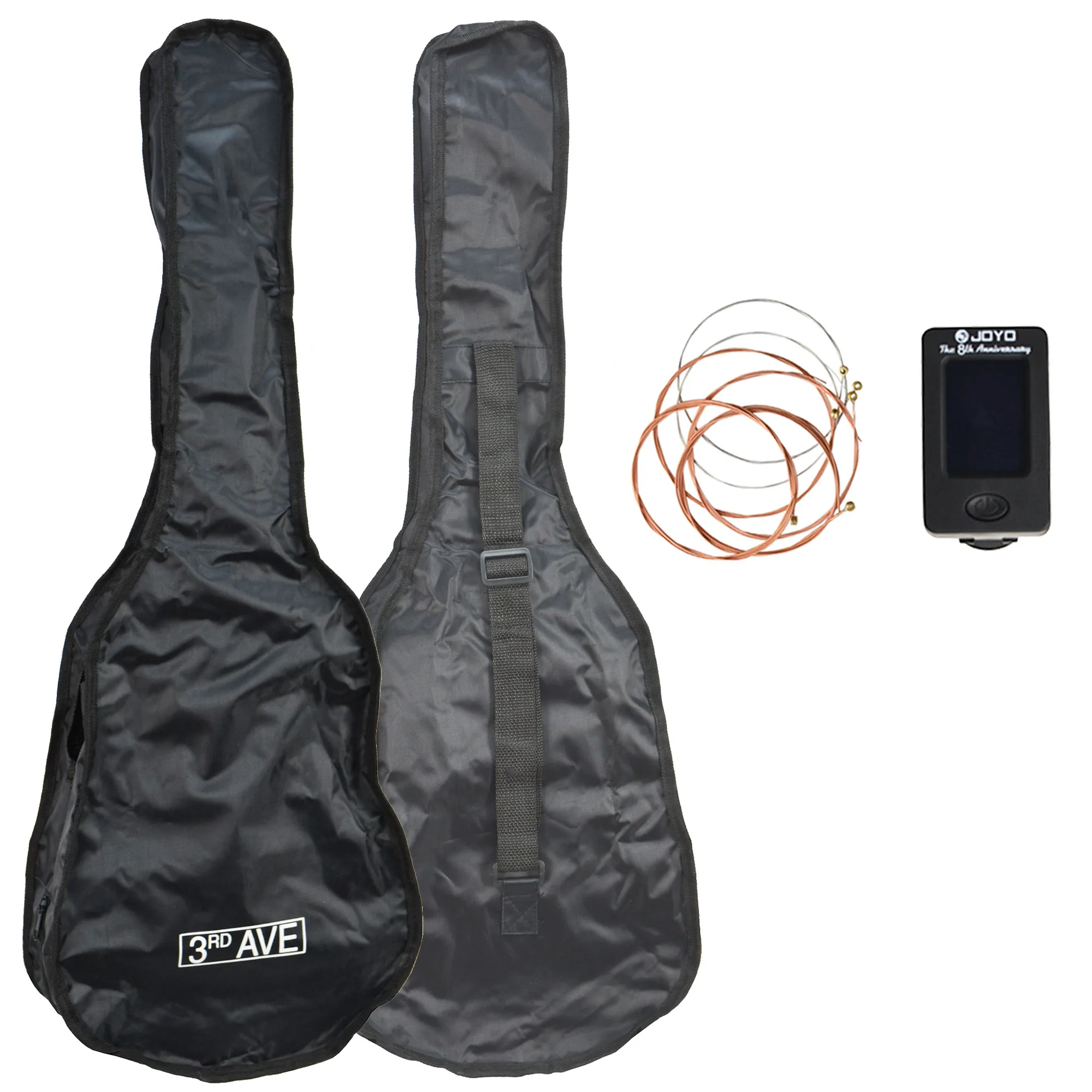 3rd Avenue STX20 4/4 Full Size Classical Guitar Pack Nylon Strings with Gigbag, Spare Strings and Tuner