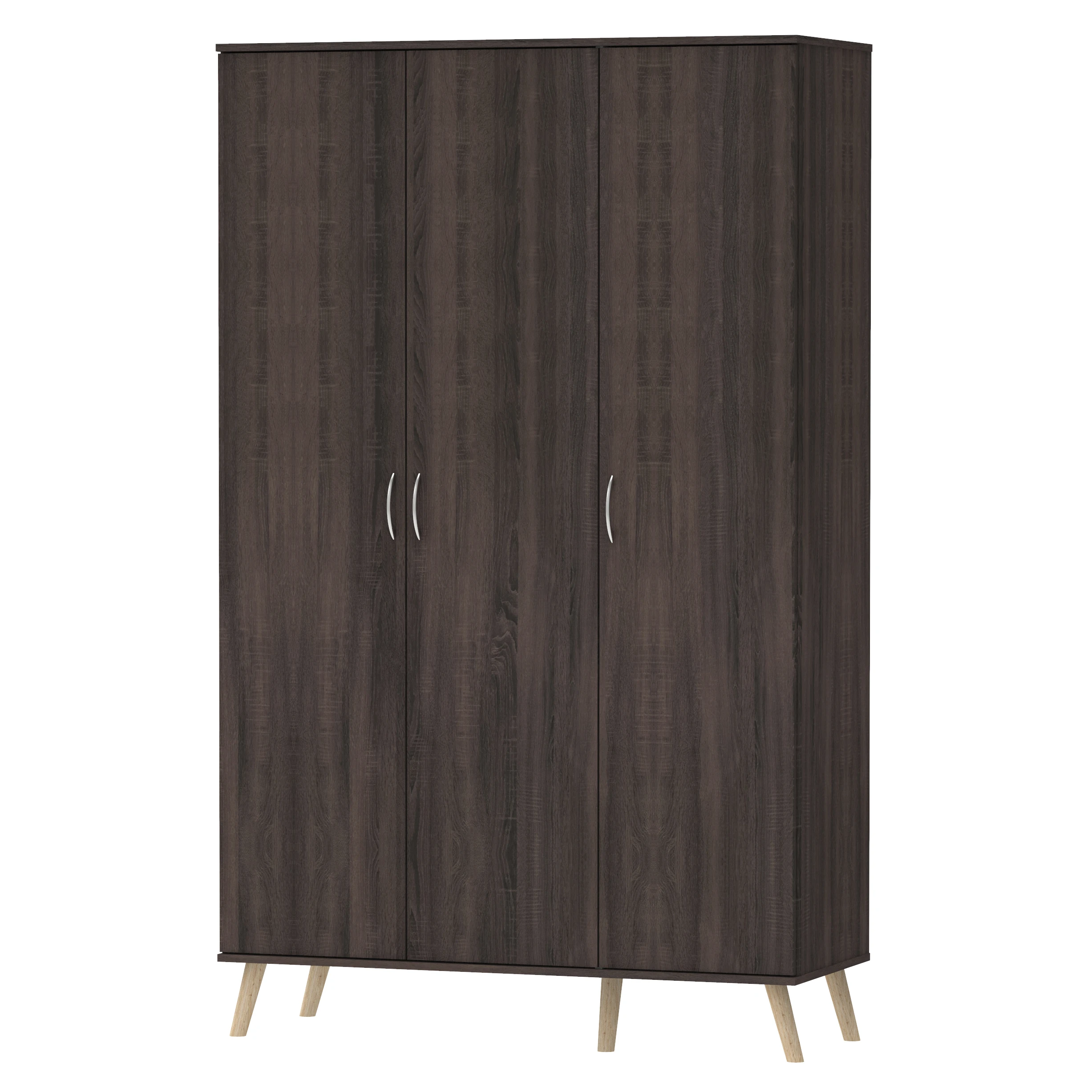 Best-Selling Modern Design Large Hanging Space 3-Door Bedroom wardrobe Multi-Shelves MDF Home Gym Use Malaysia Made Furniture