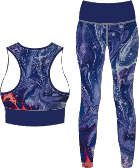  Это изготовленные на заказ с принтом завышенной талией подчеркивает фигуру леггинсы комплект женские спортивные штаны для занятий йогой Плотный бюстгальтер и леггинсы; Комплект одежды в стиле унисекс OEM изготовленный логотип