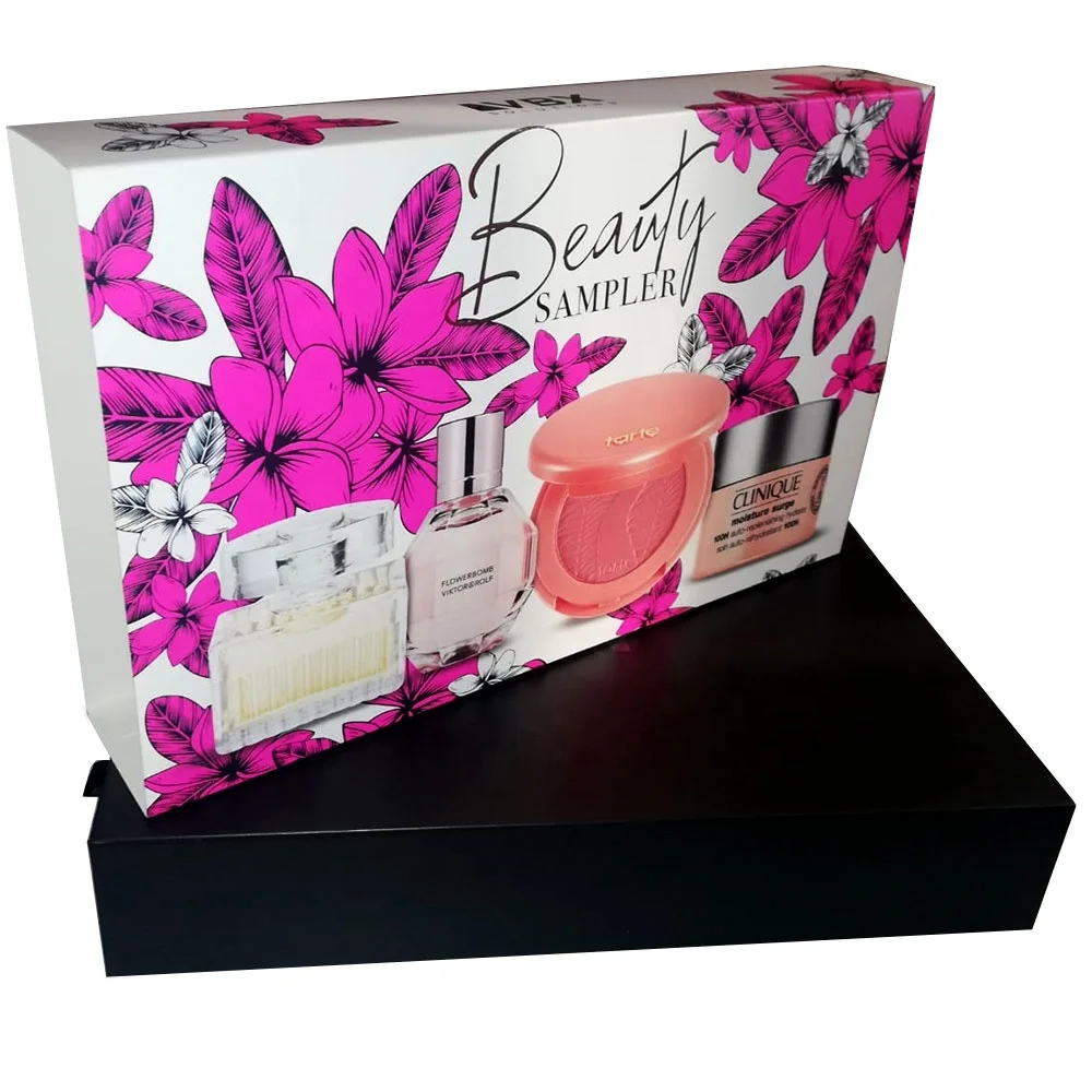 Hot Sale Custom Design Drawer Product Cosmetic Box With Drawer Sliding Custom Cut Gift Box Embossing Lacquer Cosmetic Packaging