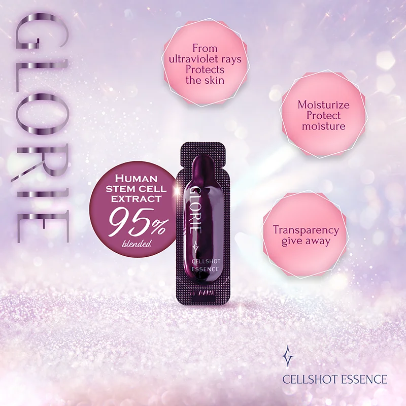 GLORIE Human Stem Cell Essence Hyaluronic Acid Face Serum 7 Packs