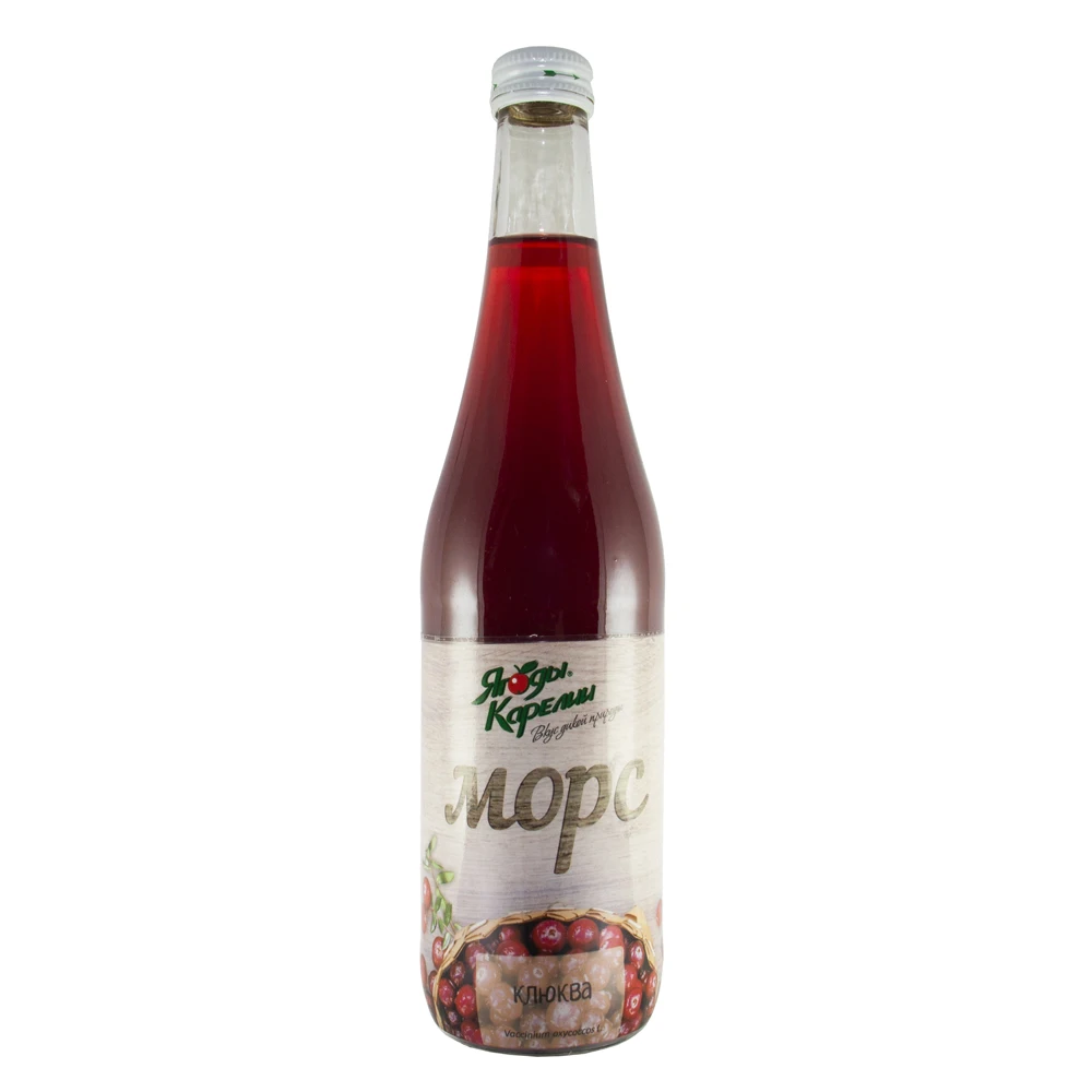 High quality organic cranberry juice soft drink in glass bottles, cold drinks