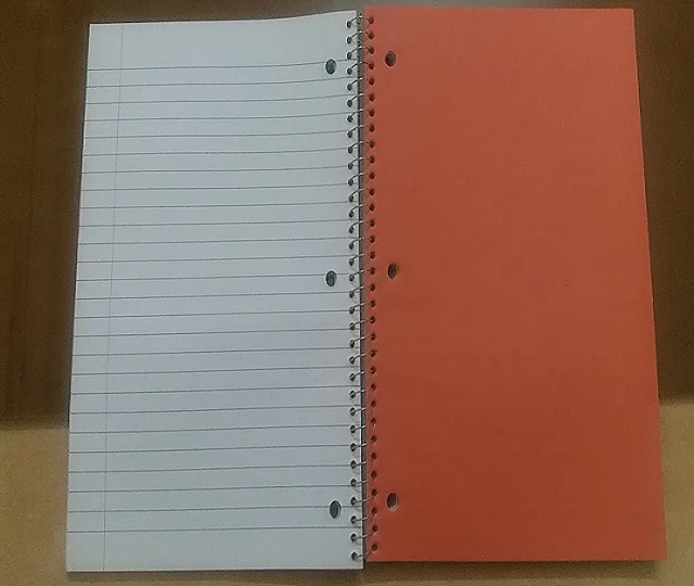 Three Subject Notebooks 120 pages Spiral Binding with three hole punch and microperforation