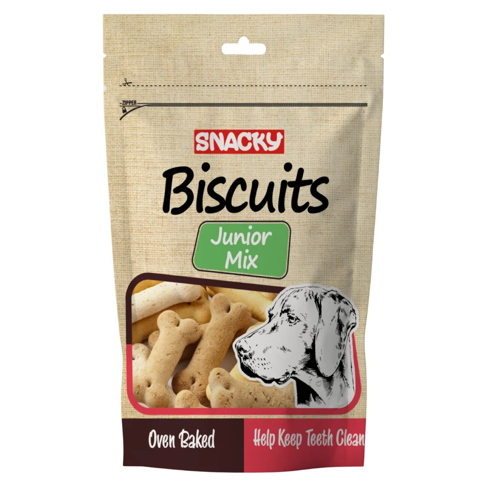 Snacky Animal Lover Mix  Dog Treats Teeth Clean Biscuit 200 gr  6 PCS Oven Baked
