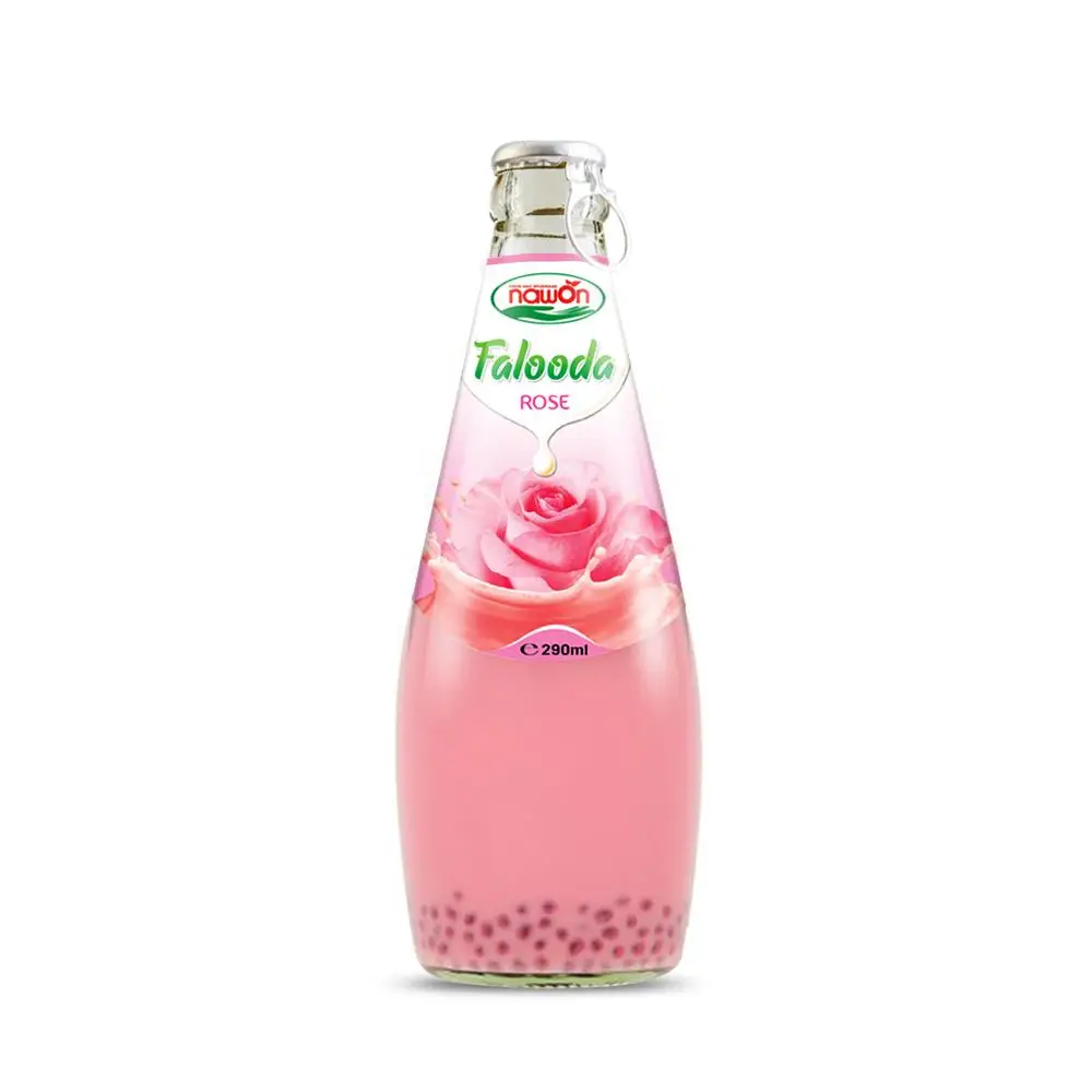 Ежедневный напиток Falooda со вкусом клубники 290 мл из семян базилика Вьетнам OEM оптовая