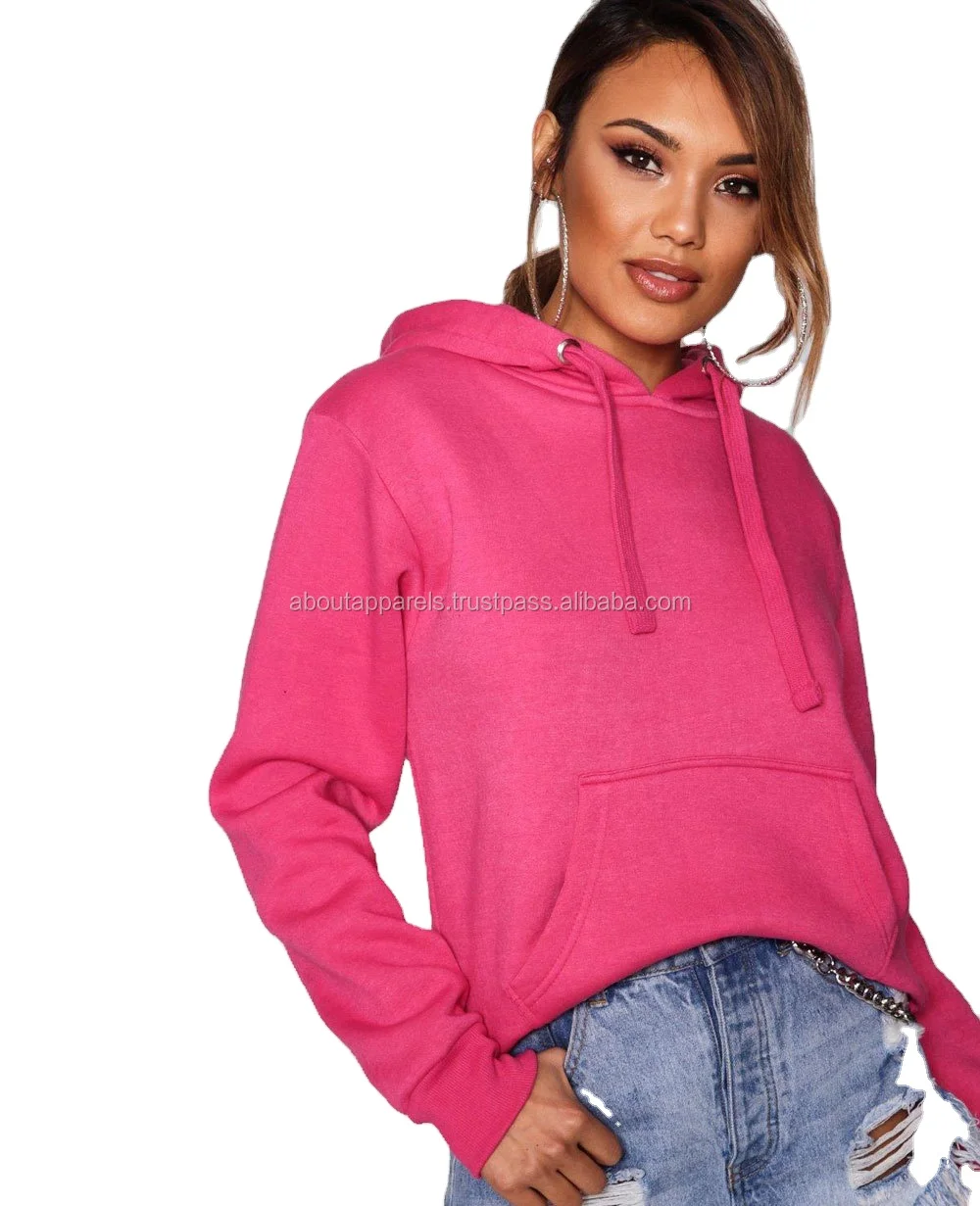 New Arrival Cheap Stylish Wholesale women gym hoodie without zipper, custom high quality design your own hoodie