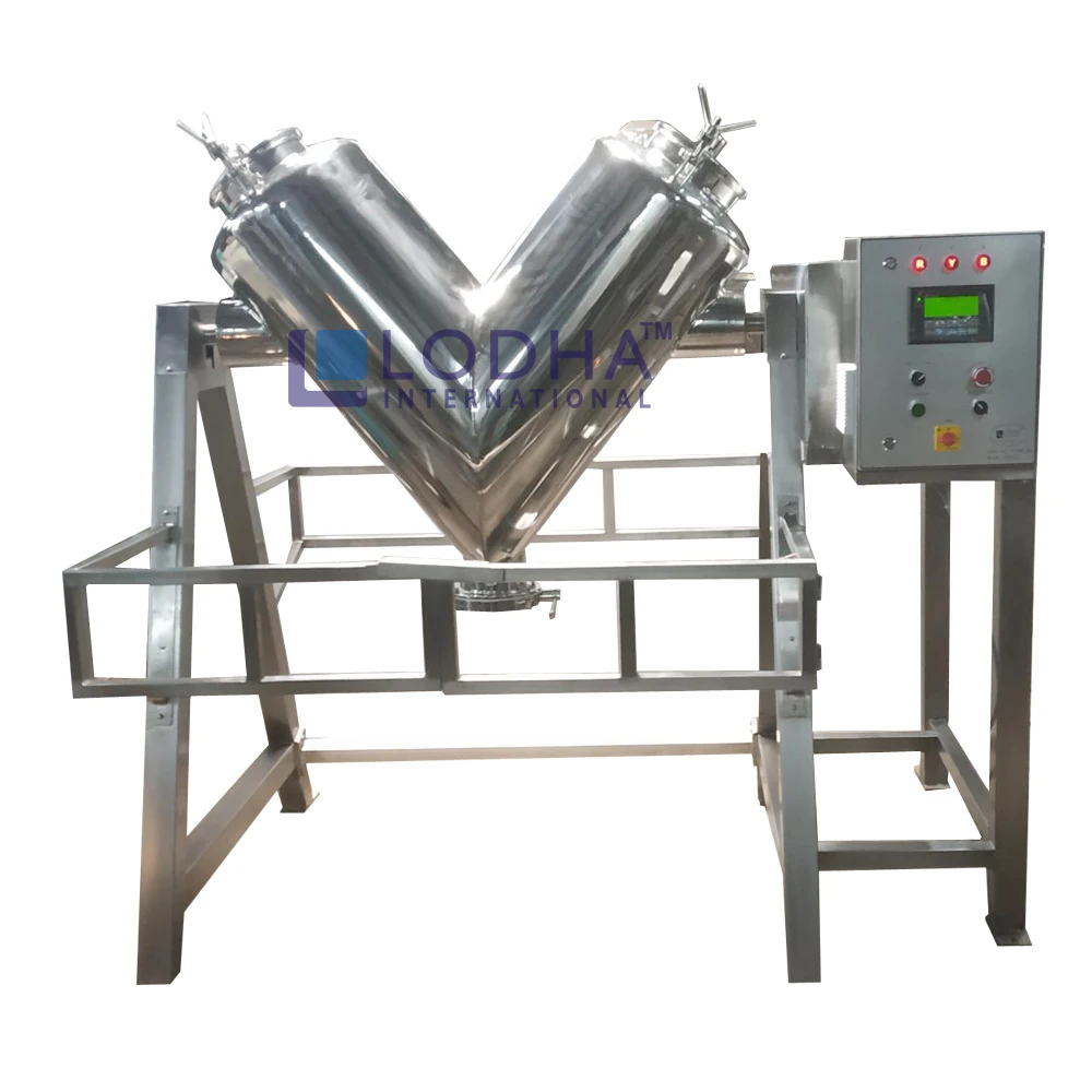 Lab Scale V Cone Shell Rotary Mixer for Pharmaceutical Powder Mixing