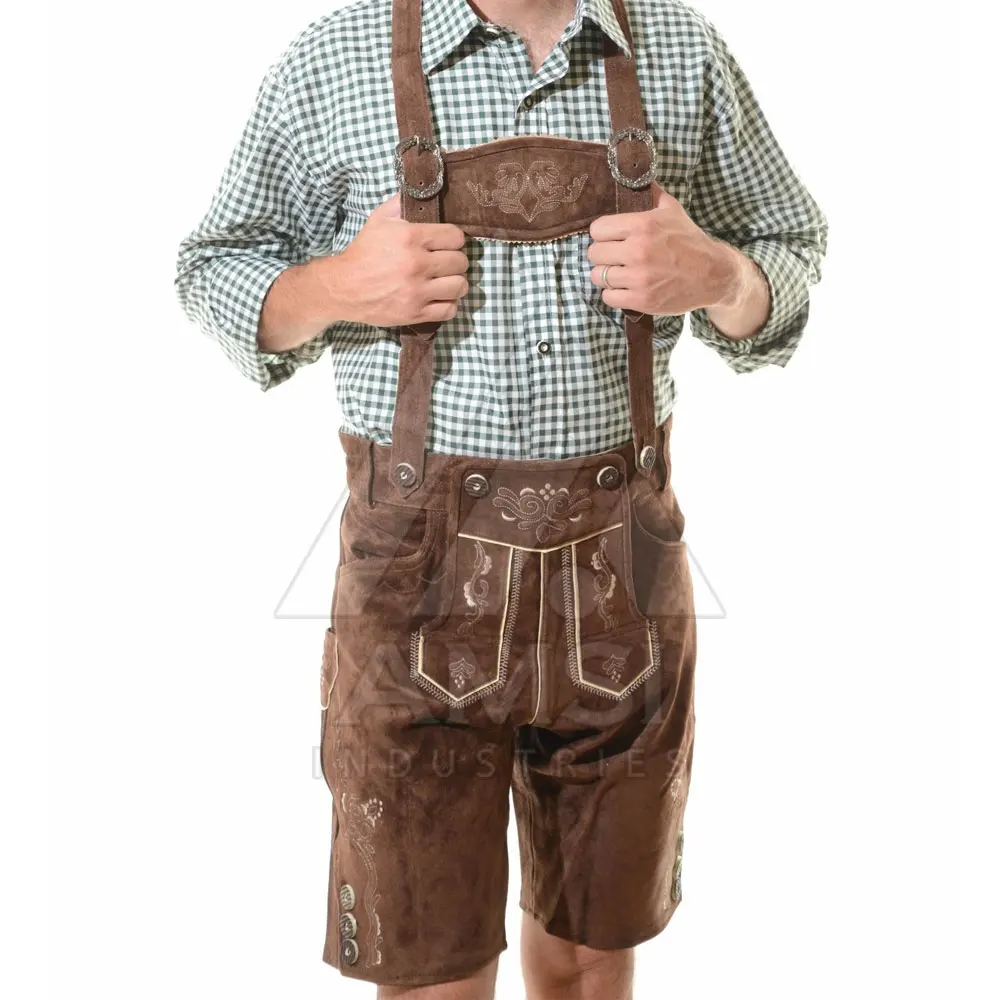 2022 New Arrival Men Lederhosen Shorts Solid Color Lederhosen Shorts