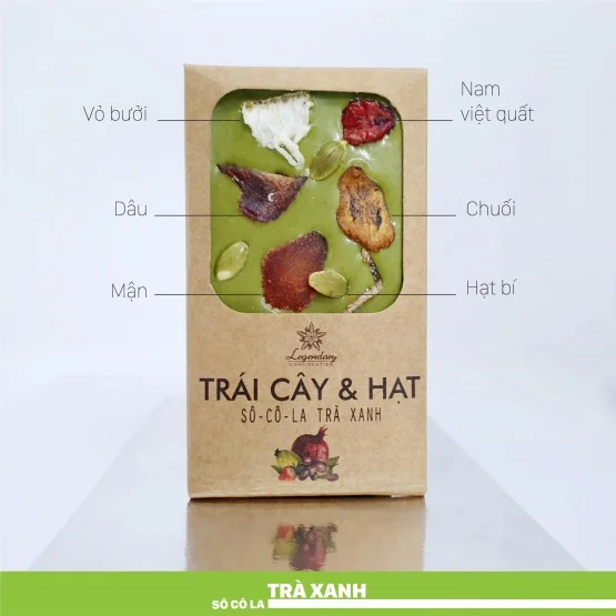 Qualititive product custom tea garden matcha chocolate bar with fruit and nuts for this christmas