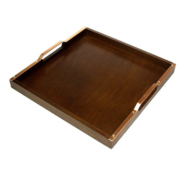 Лидер продаж Круглые Деревянные Подносы из манго Декоративные для еды дома и отеля высококачественный прямоугольный поднос