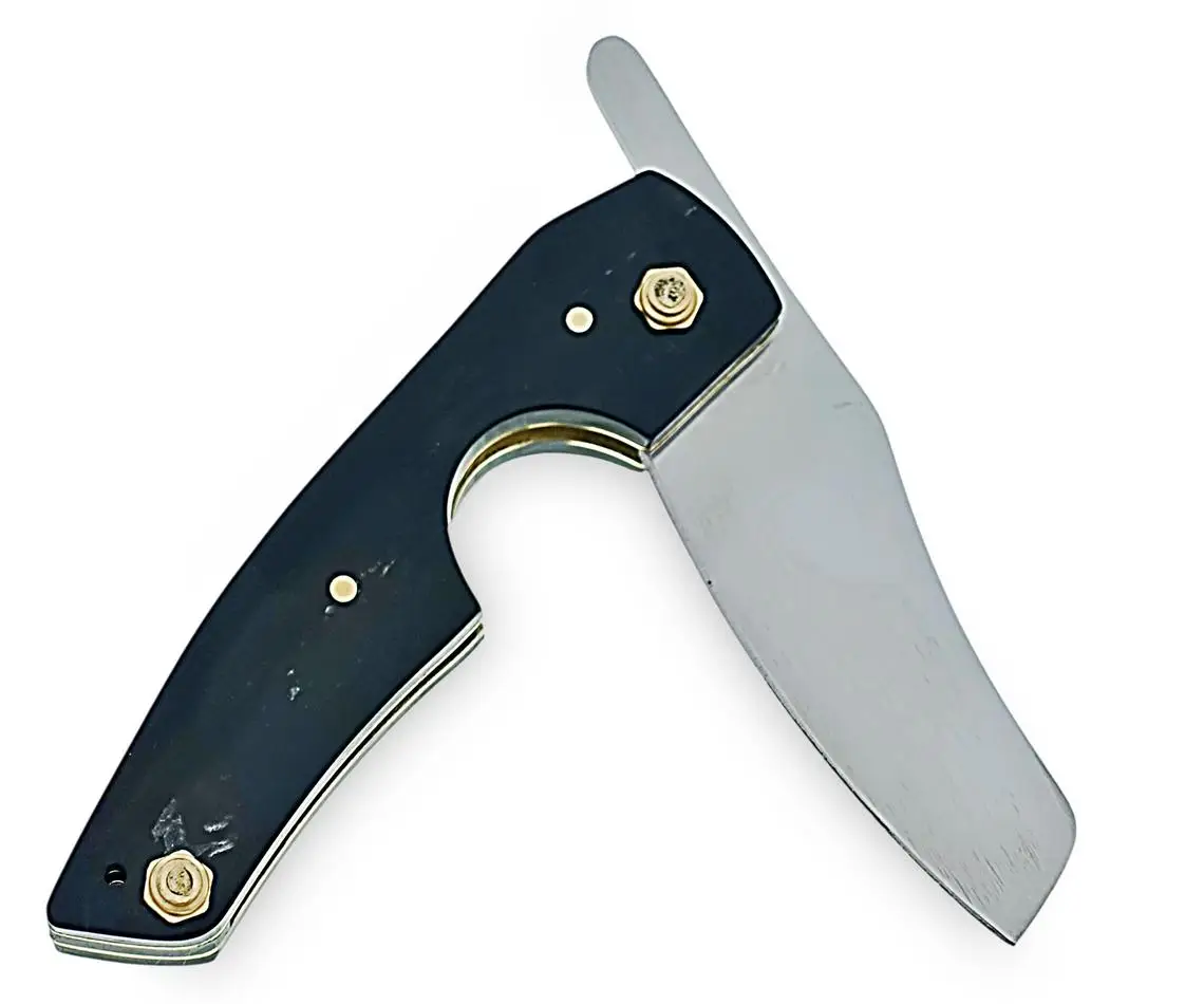 Custom hand Made D2 Steel Folding cigar cutter 3 in 1 folding knife  cigar cutter shaving razor- Gifts for men camping