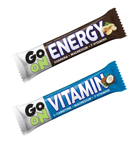 GO ON NUTRITION PROTEIN 33% premium protein bar Delicious chocolate flavor 50g chocolate-flavored covered with vanilla coating
