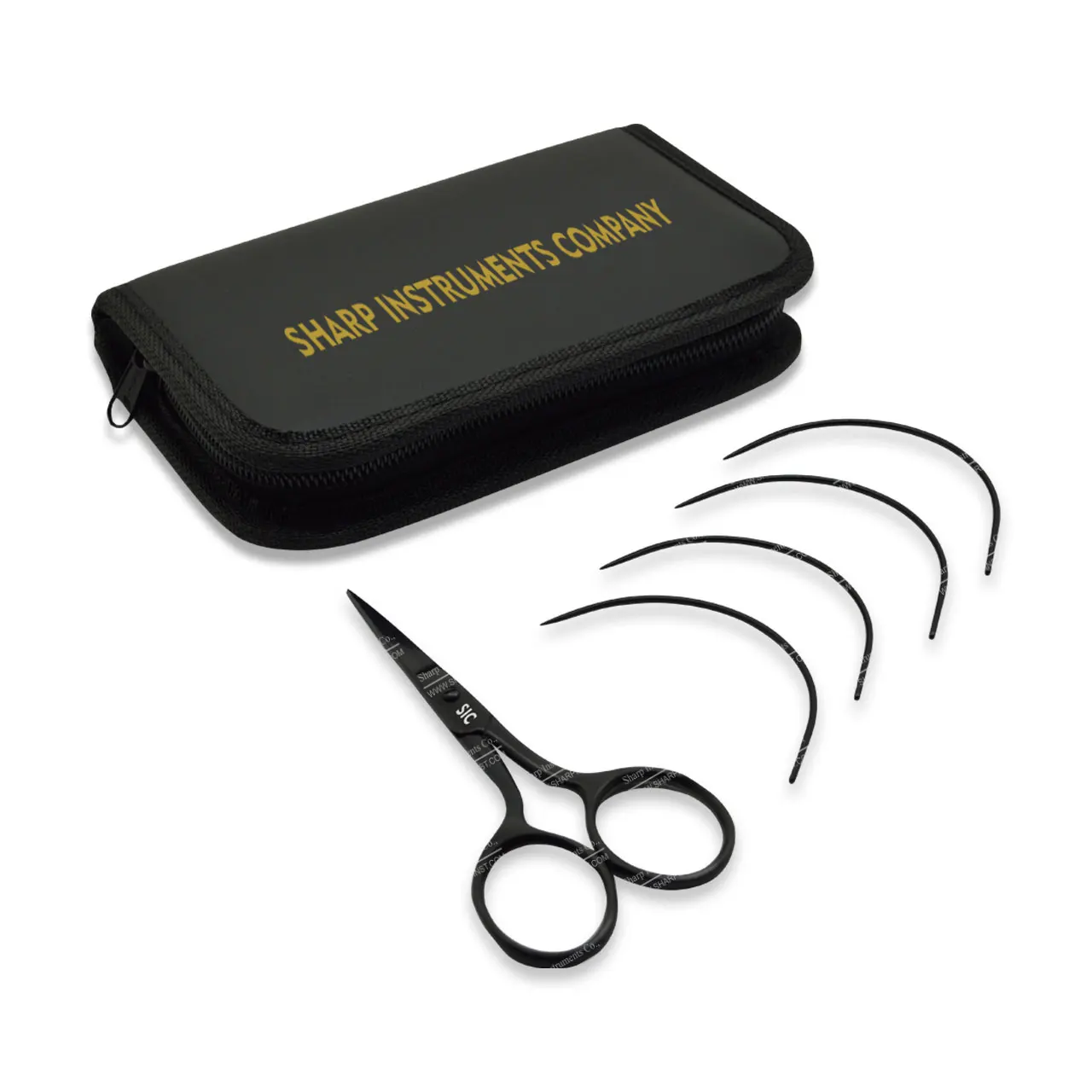 Hair Extension Needles and Embroidery Scissors With Black