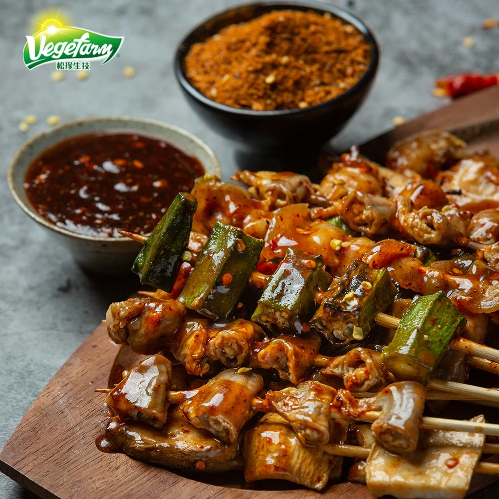 Вкусная еда веганская говядина Chunk