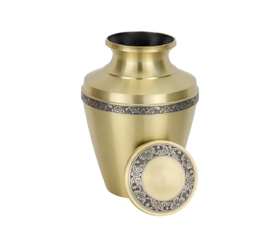Brass Cremation Urn for Ashes in Gold Manufacturer