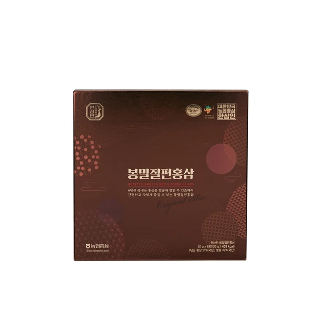 
Korean Nonghyup HANSAMIN 6 Years Red Panax Ginseng Roots Honeyed Slices 20g * 6 Packs 