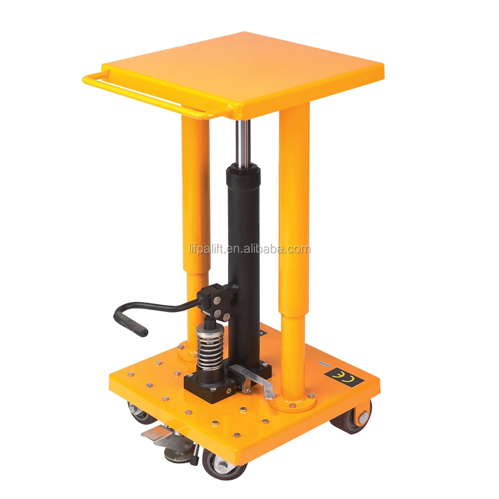 1000kg portable hydraulic heavy duty platform trolley