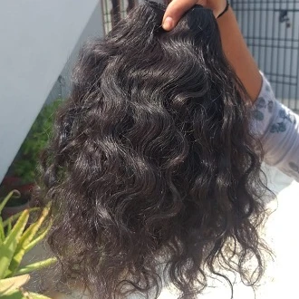 Raw Indian Hair Directly From India Remy Virgin Wavy 100% Human Hair Extensions Weave Unprocessed Cuticle Aligned Hair Bundles