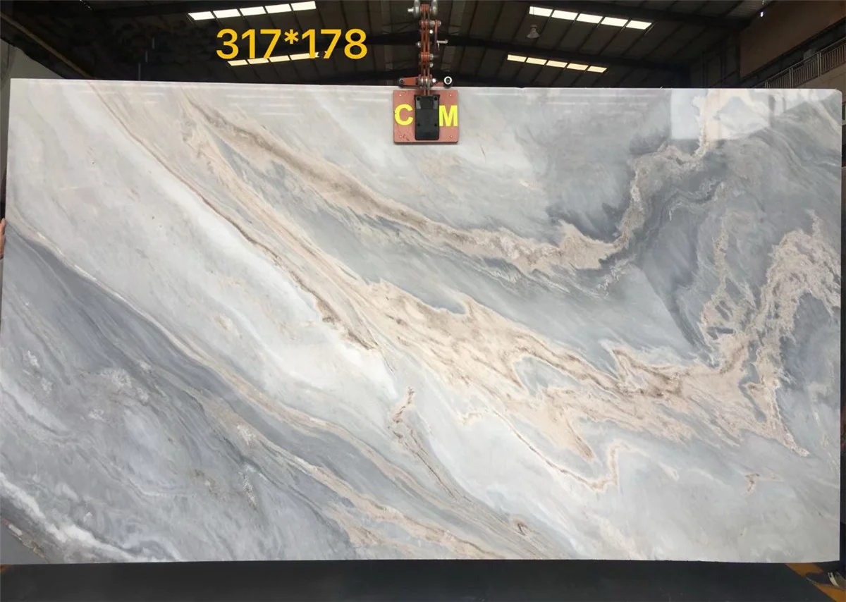 Customized Luxury Blue Sand Marble Palissandro Azzurro Blue Marble Tile For Interior Projects