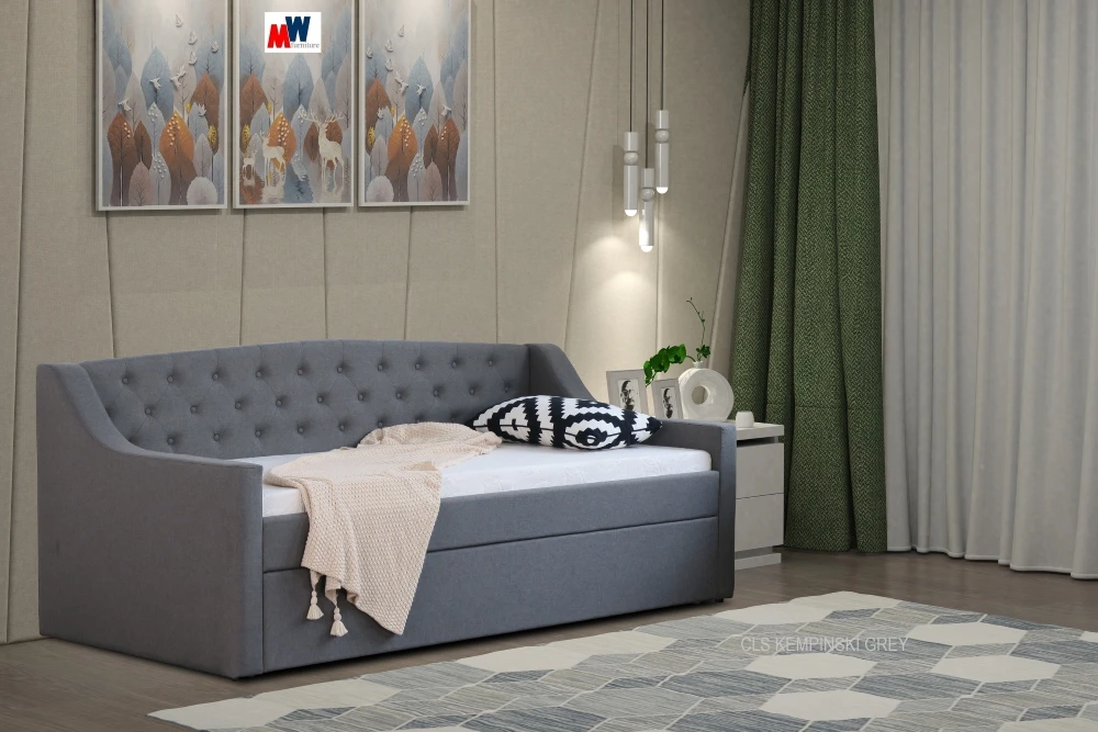 Kempinski Daybed with Trundle of 2019 Single Fabric Bed