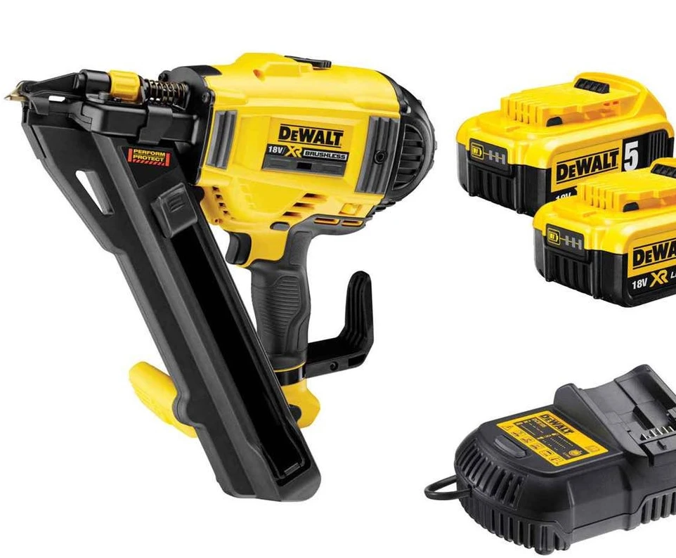 DeWalts DCN694P2-GB 18V XR Li-Io-n Positive Placement Nailer 2 x 5.0ah Kit