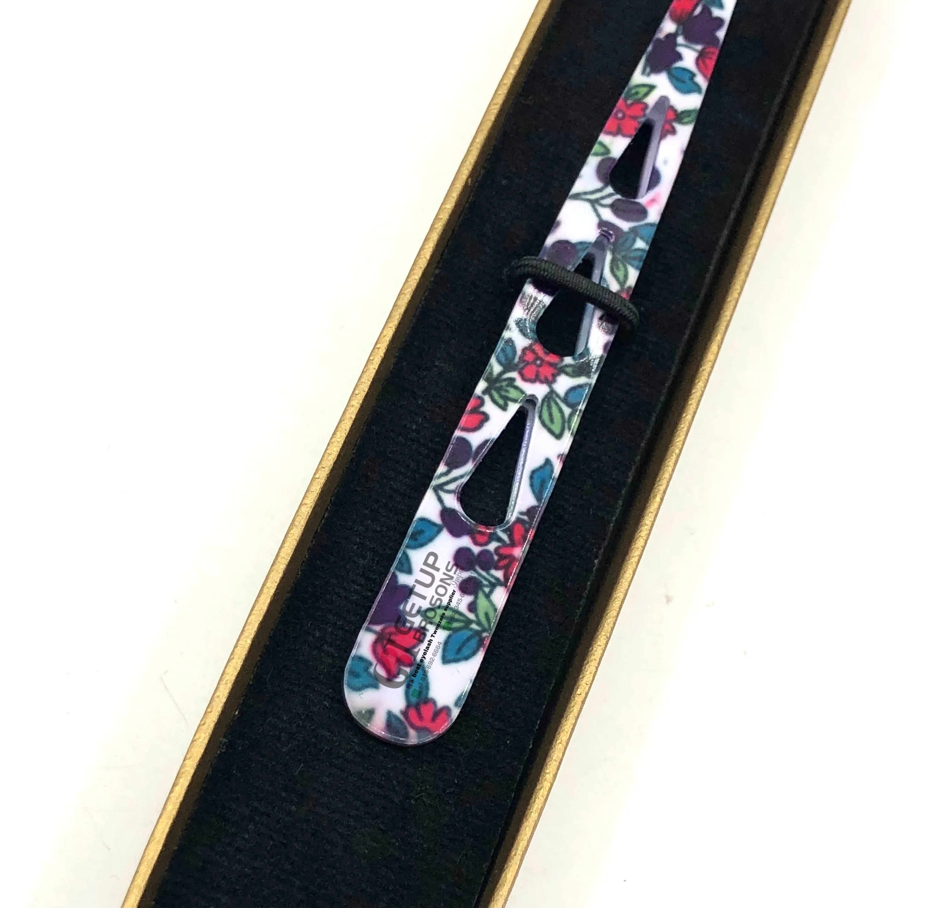 Best Product Design Flower Paper Coating Eyebrow Tweezer Silver Tip Stainless Steel With Your Own Custom Logo Beauty Instruments