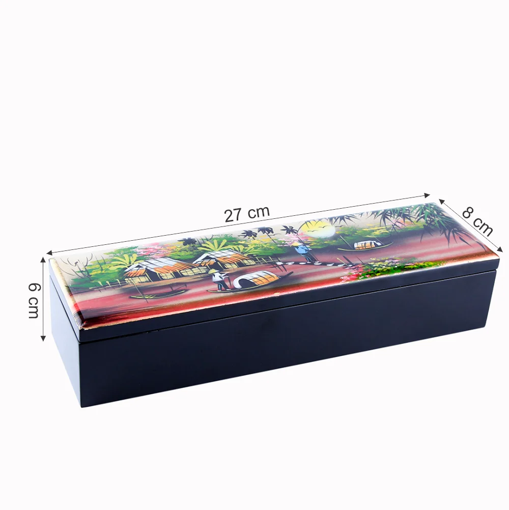 Wholesale Organizer and Storage Box for Women Traditional Design Lacquered Wooden Box Rectangular from Vietanm