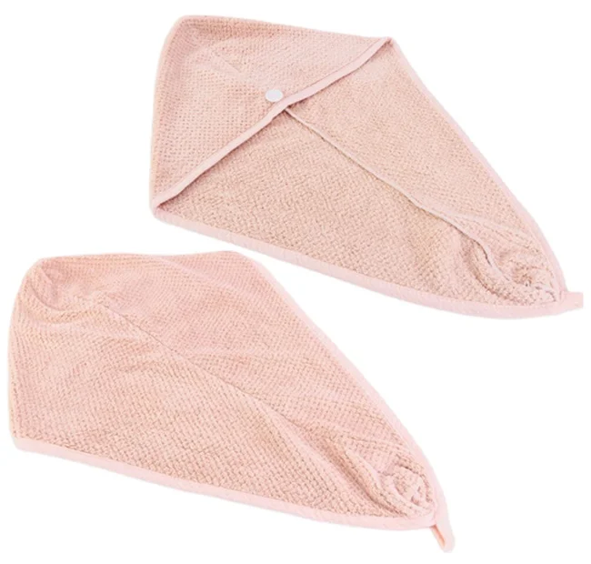 Customized logo woman microfiber coral fleece pineapple hair towels