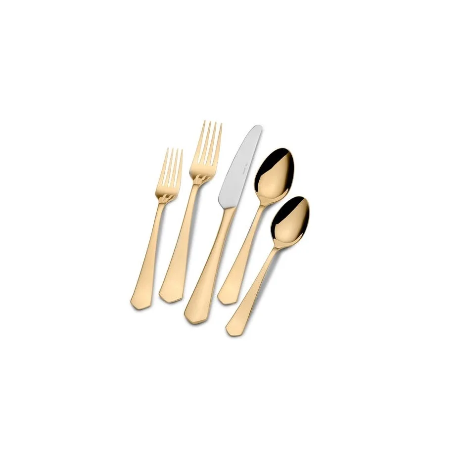 Handmade Gold Plated Set Of 6 Metal Cutlery in New Style Metal flatware handmade metal Spoon and Fork in Wholesale price