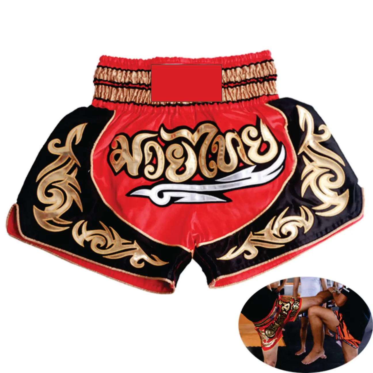 Тайские шорты Mauy черного цвета для кикбоксинга